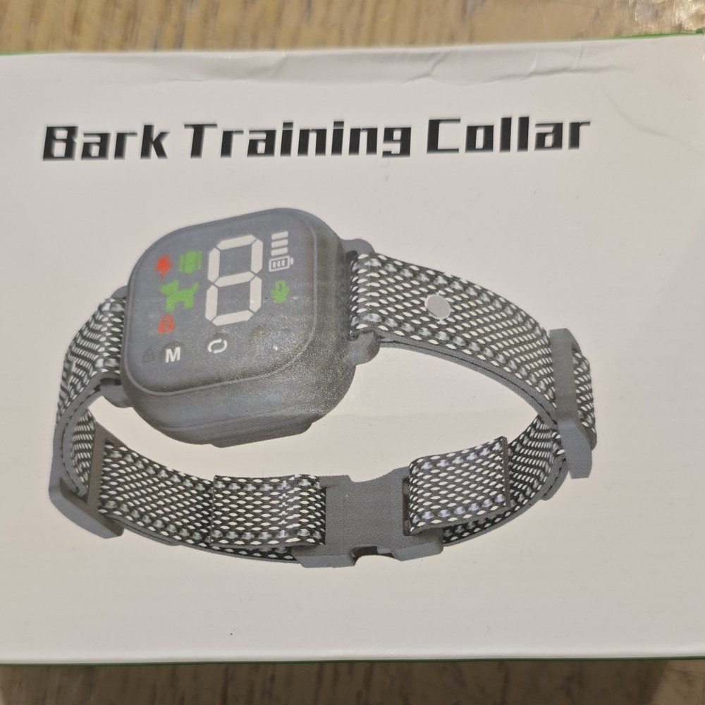 Rechargeable Bark Training Collar, Adjustable Shock for Medium Large Dogs