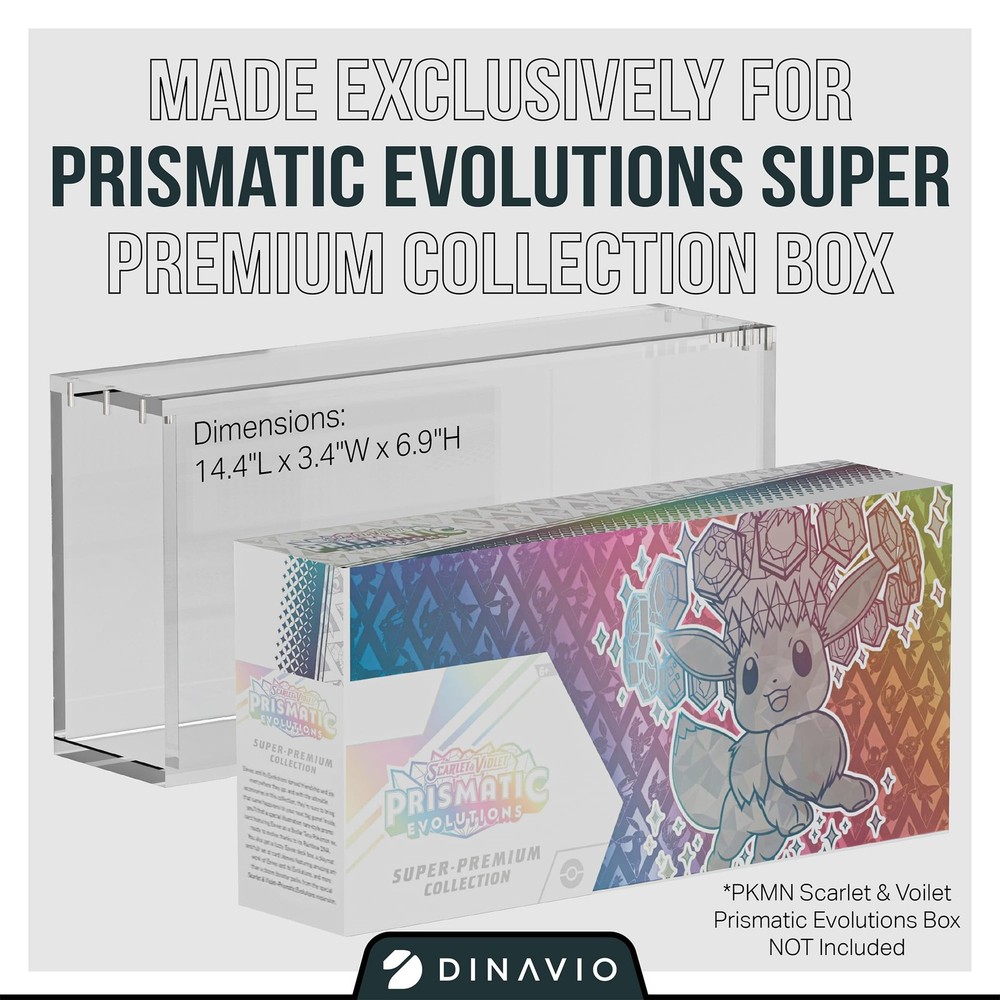 Dinavio Crafthouse Prismatic Evolutions SPC Box Acrylic Display Case with Magnet