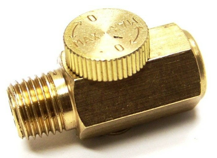 Air Regulator Solid Brass Air Compressor Adjustable Air Flow Tools 1/4" M/F