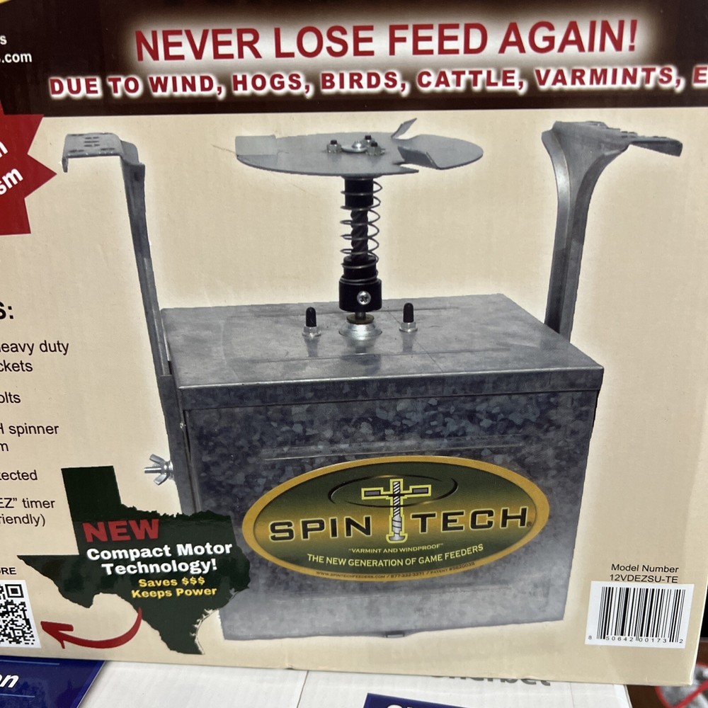 Spinner Unit 12-Volt Heavy Duty Motor Digital Timer Adjustable Feed Flow