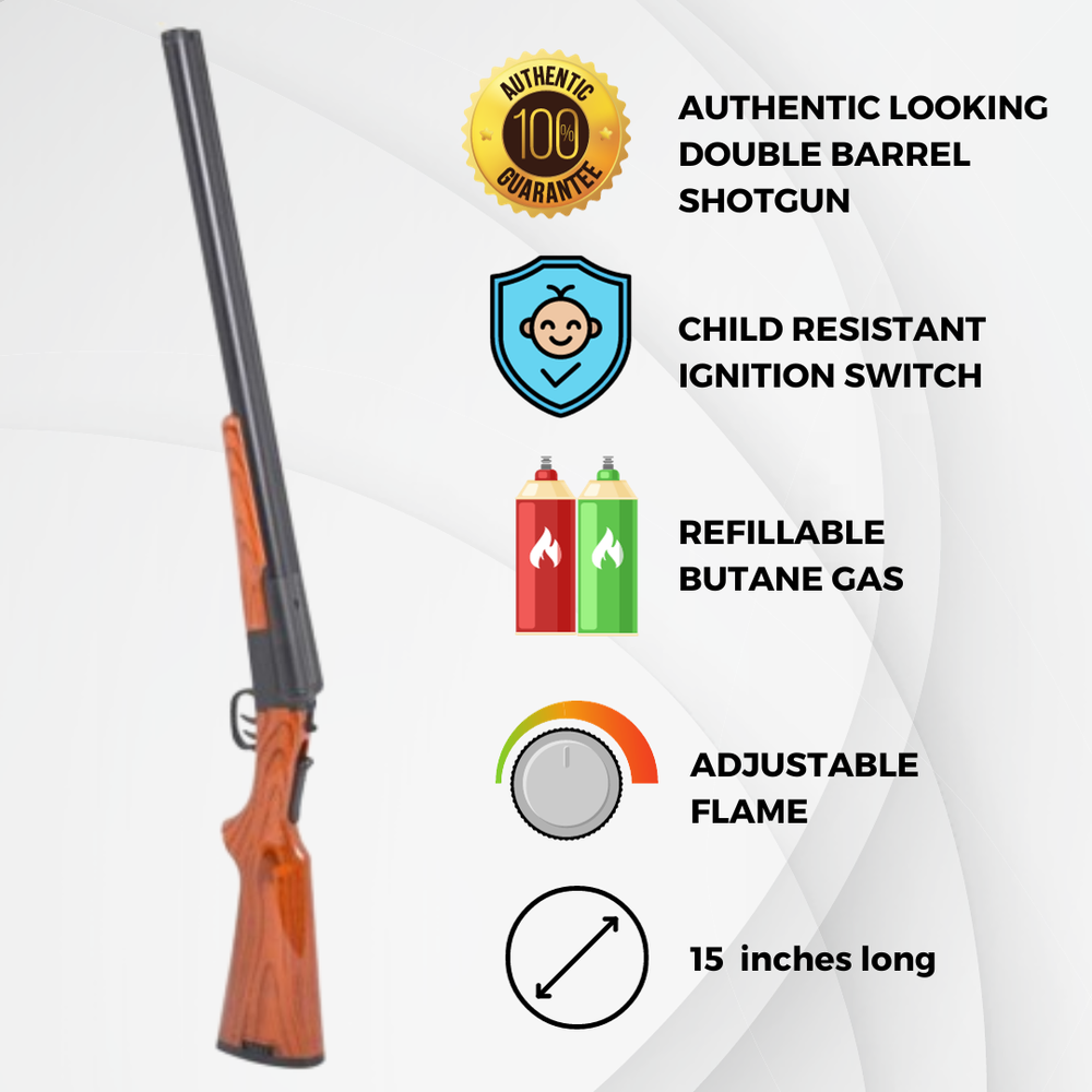 G.E.I. Double Barrel BBQ Lighter Multipurpose Novelty Unique Classic Candle Gift