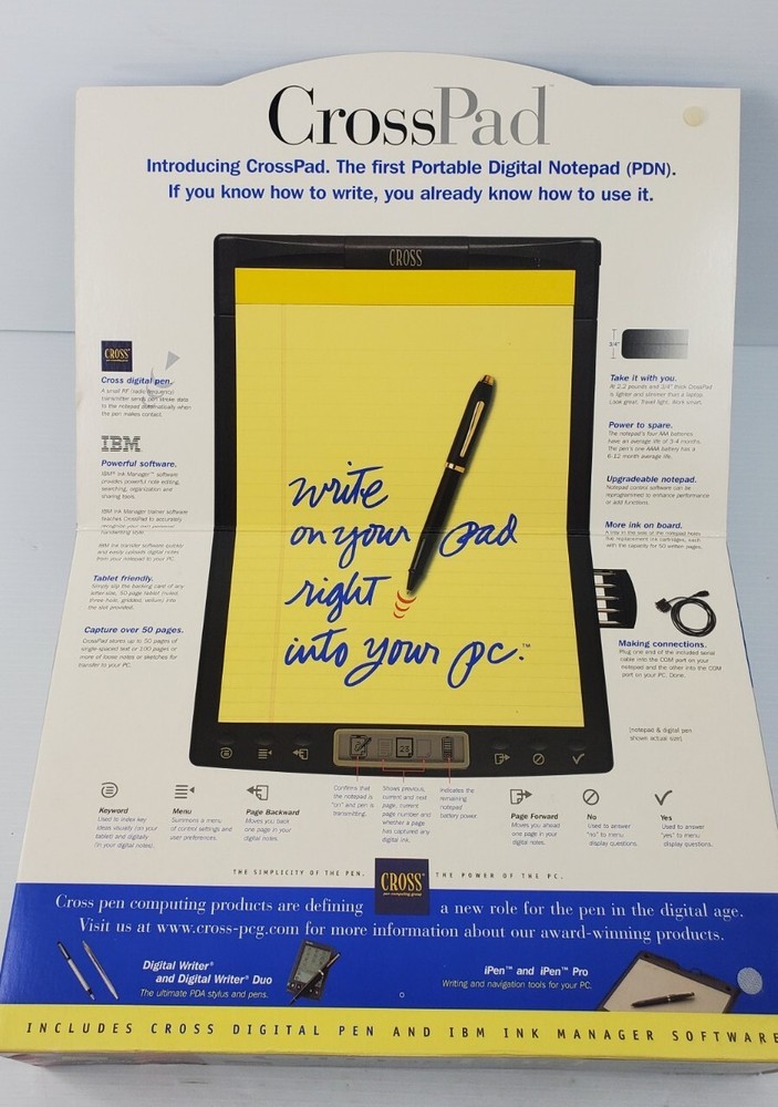 CrossPad portable digital notepad