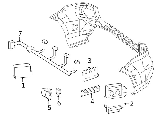 Genuine Blind Spot Detection System Warning Sensor Bracket 166-885-55-14