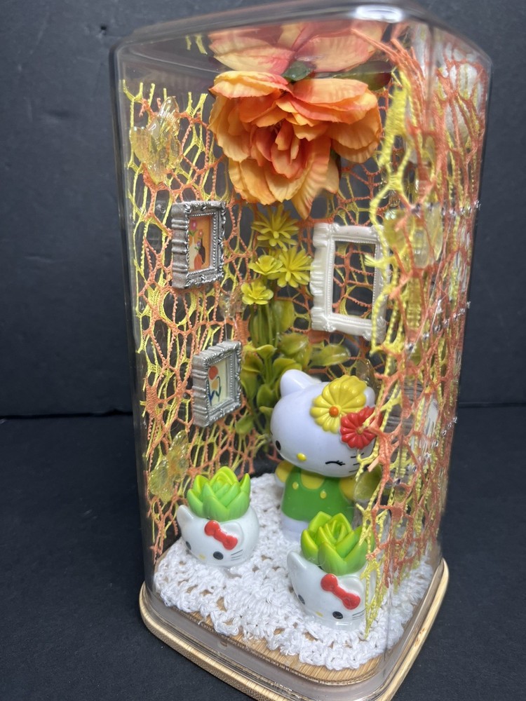 Yellow and orange hello kitty Jumping Spider Enclosure