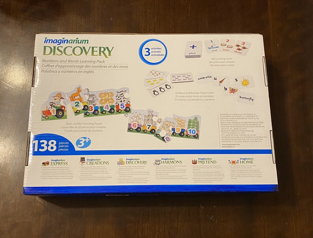 Imaginarium Discovery 130 Pc Numbers & Words Activities Learning Pack NICE!