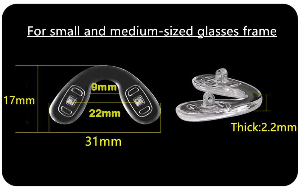 BEHLINE Glasses Bridge 31mm x 17mm, Small-(for Small/Medium Frame)