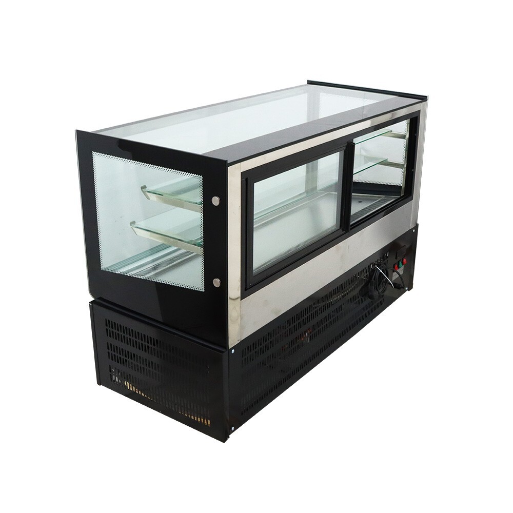 Desktop Refrigerated Display Cabinet 220V 3 Layers Showcase with LED Lighting