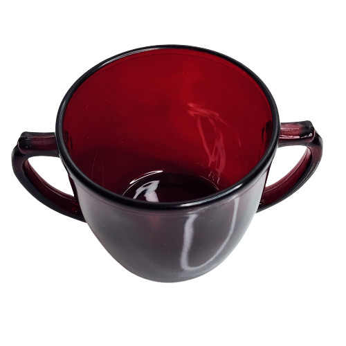 Anchor Hocking Ruby Red Cream And Sugar