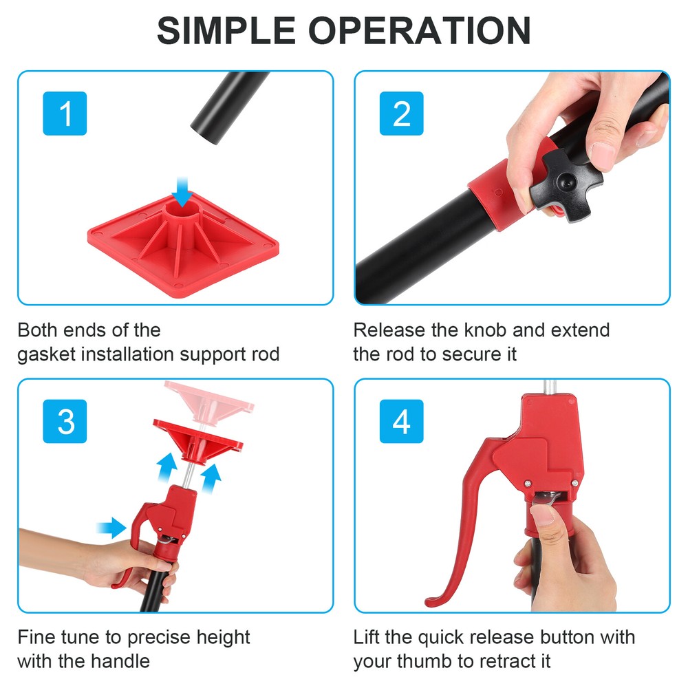 45"-114" Cabinet Jacks for Installing Cabinets, Adjustable Support Pole 2PCS