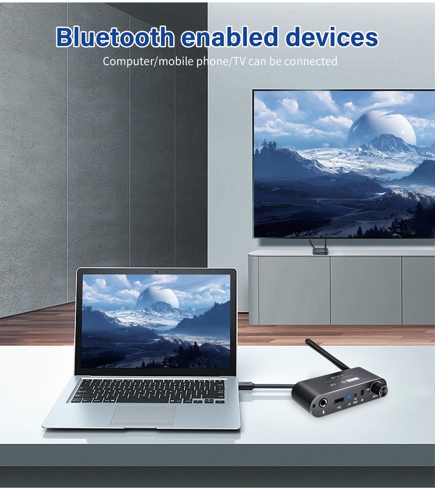 Wireless Bluetooth 5.2 Receiver DAC Converter Coaxial 3.5mm Aux Audio Adapter