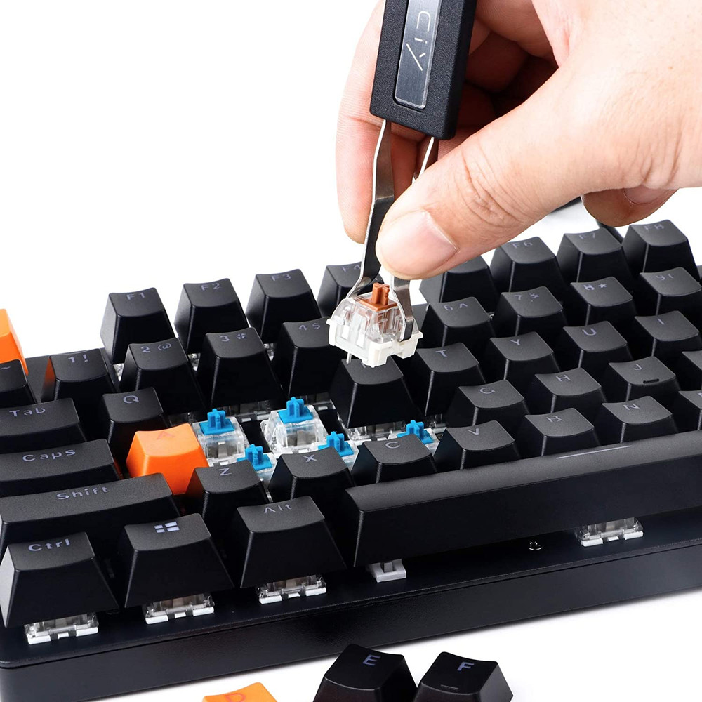 Keycap & Switch Puller Tool + 2 Cleaning Brushes Mechanical Keyboard