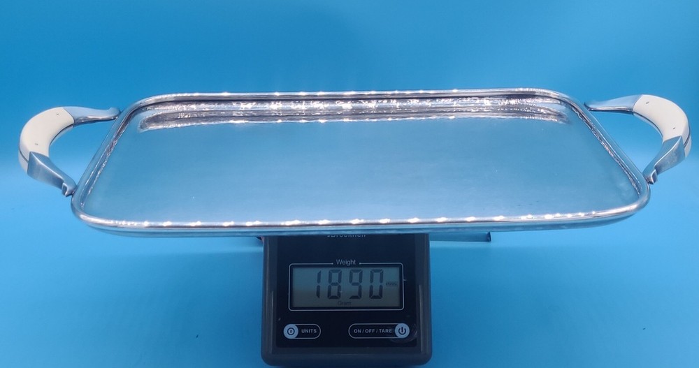 DANISH MODERNIST STERLING SILVER SERVING TRAY