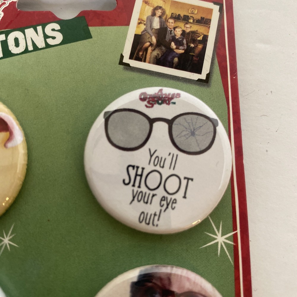 A Christmas Story Buttons Pack 4 Different Buttons