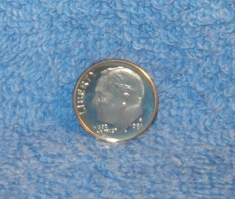 1981-S Type 2-flat "S" Proof Roosevelt dime.