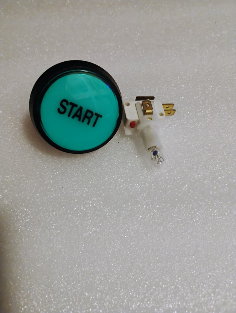 Round Green Start Arcade Light Up Button.