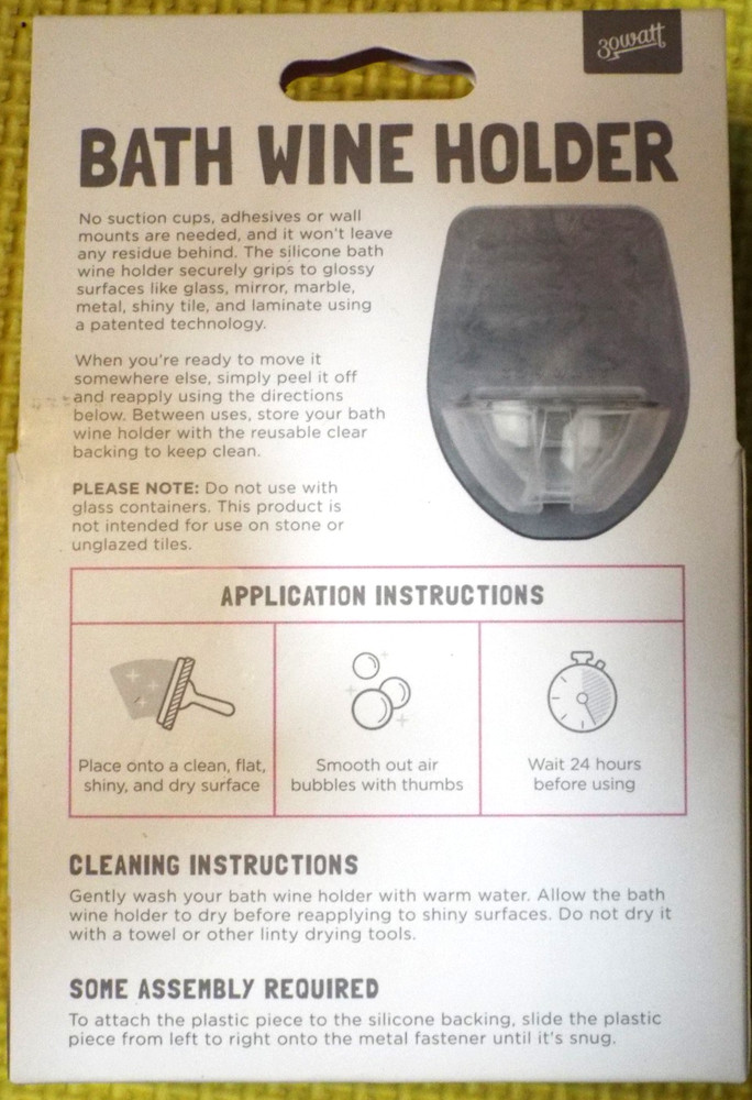 Bath Wine Holder Grey marble