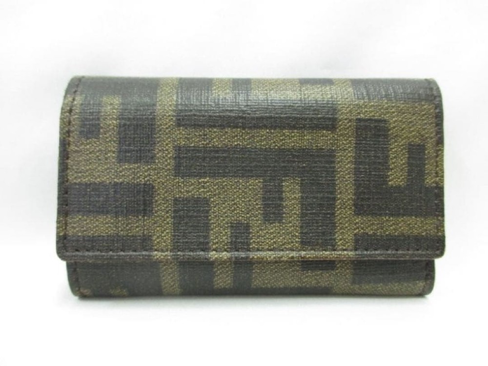 Fendi Zucca Pattern 6-Key Case Excellent Condition Authentic
