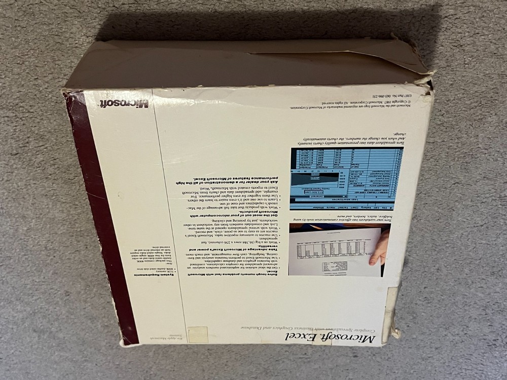 Microsoft Excel Basic File Maker Plus Vintage Rare 1987 WORKS