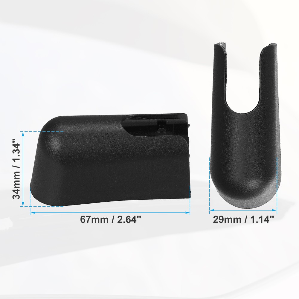 Black Rear Windshield Wiper Arm Nut Cover Cap ONE Custom for Ford Expedition