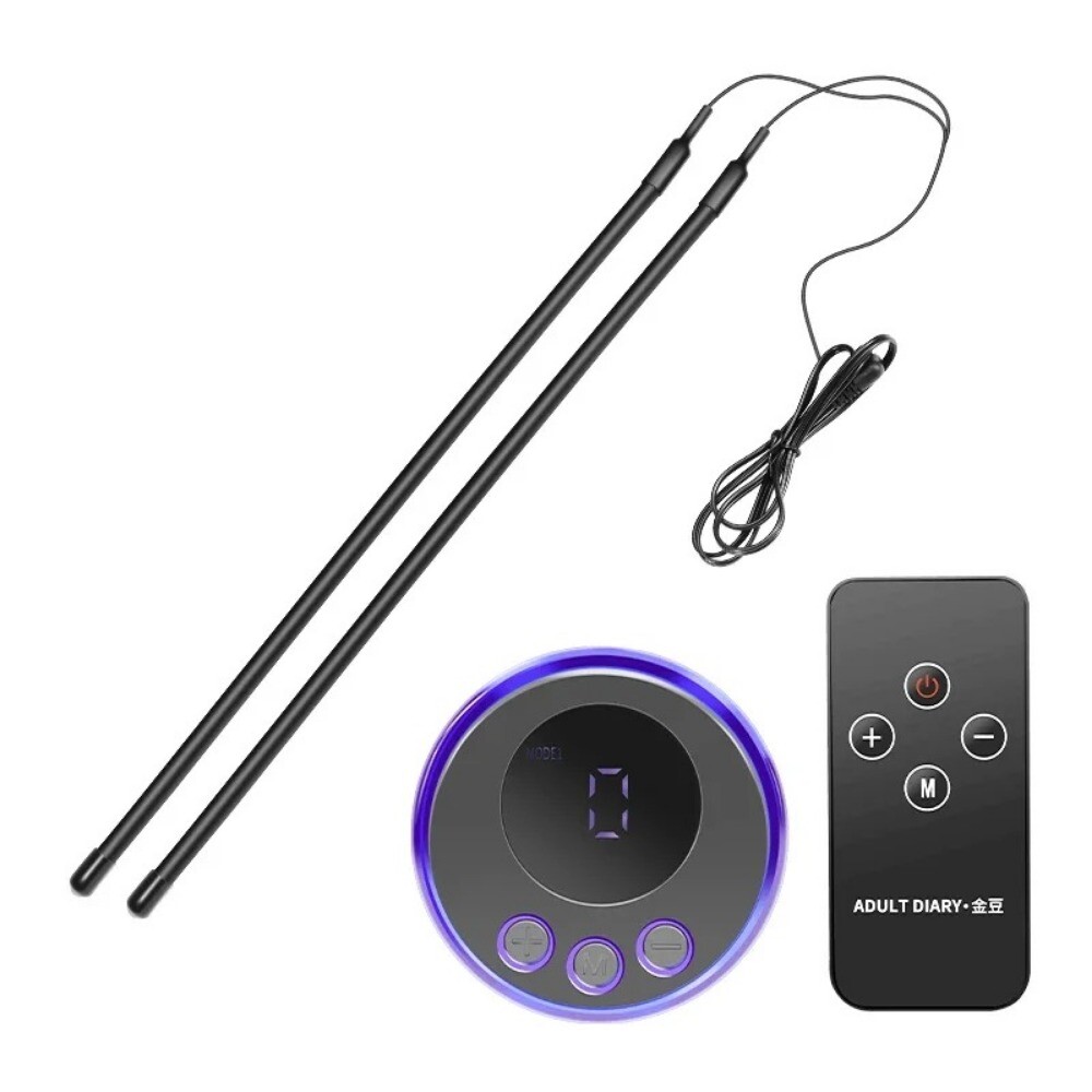 Electric E-Stim Penis Stretcher Enhancer Ball-Scrotum-Ring-Delay-Ejaculation NEW