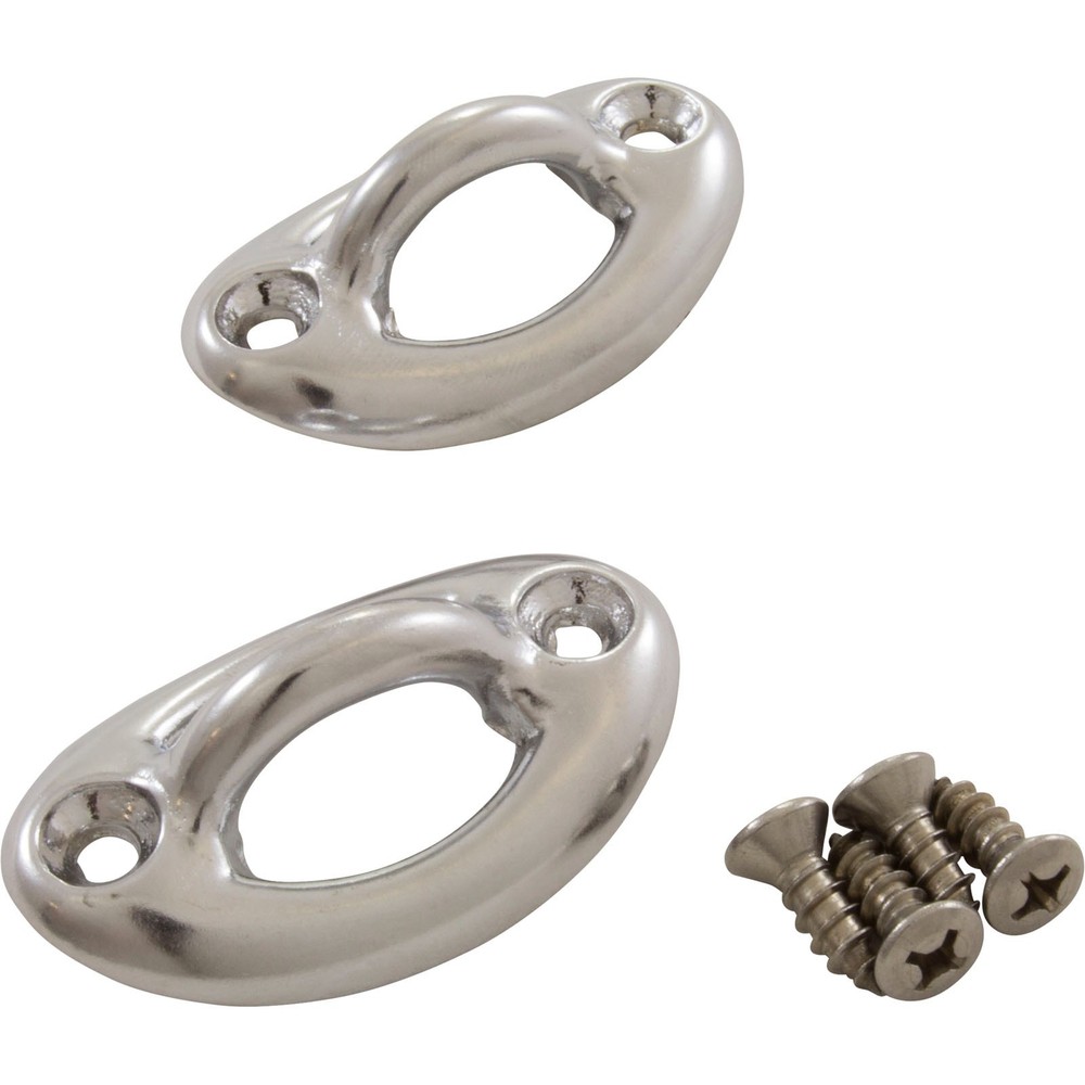 Pool Rope Eye, 2 Pack, Perma Cast, 2" Coping Mount, Oval