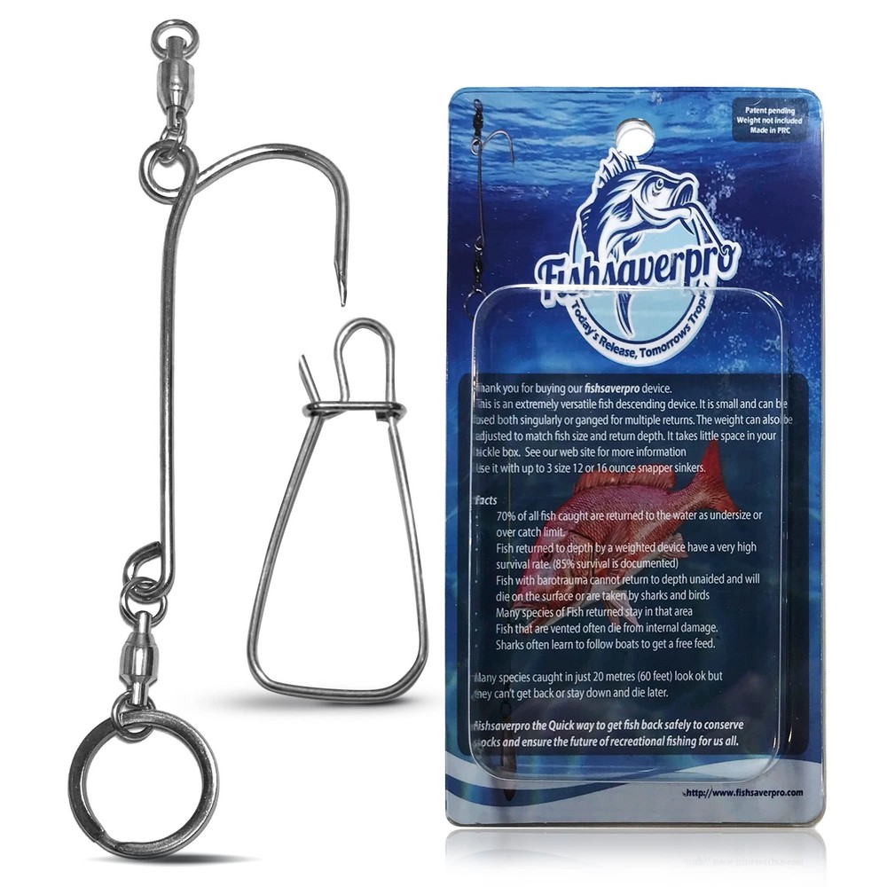 Fish descending release device compact NOAA compliant for deep drops
