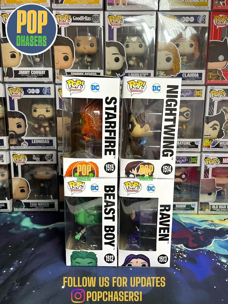 Funko POP! DC: Titans Full Set #1512-1515