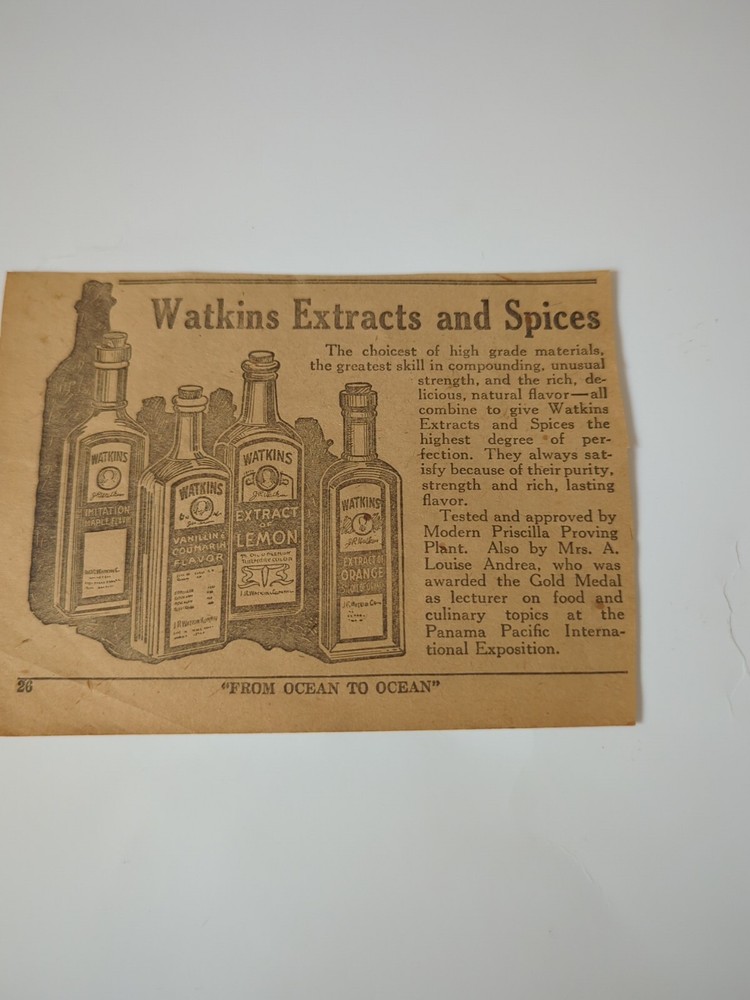 Watkins Extracts And Spices Advertisement