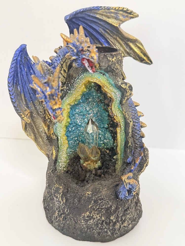 Blue Dragon LED Crystal Geode Backflow Burner | Relaxation & Home Décor