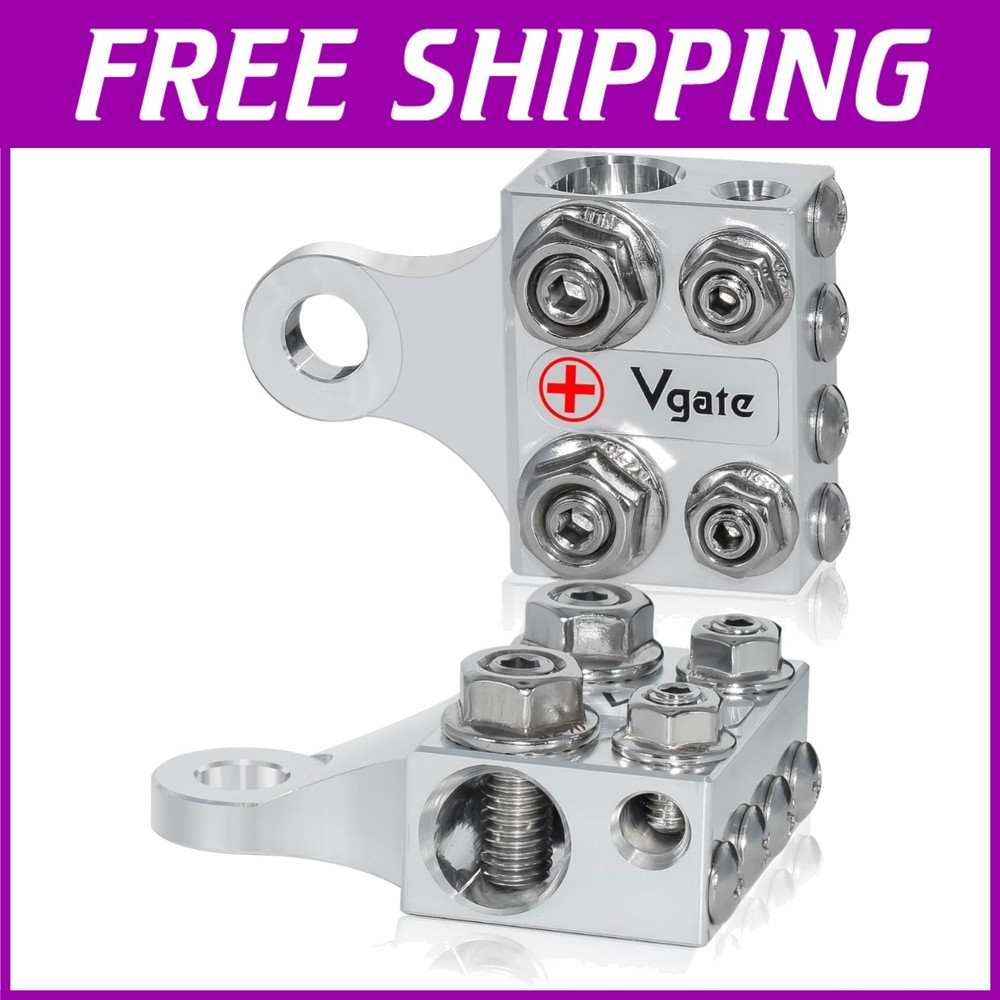 Compact Multi-Size Battery Terminal with Bolt Down Ends