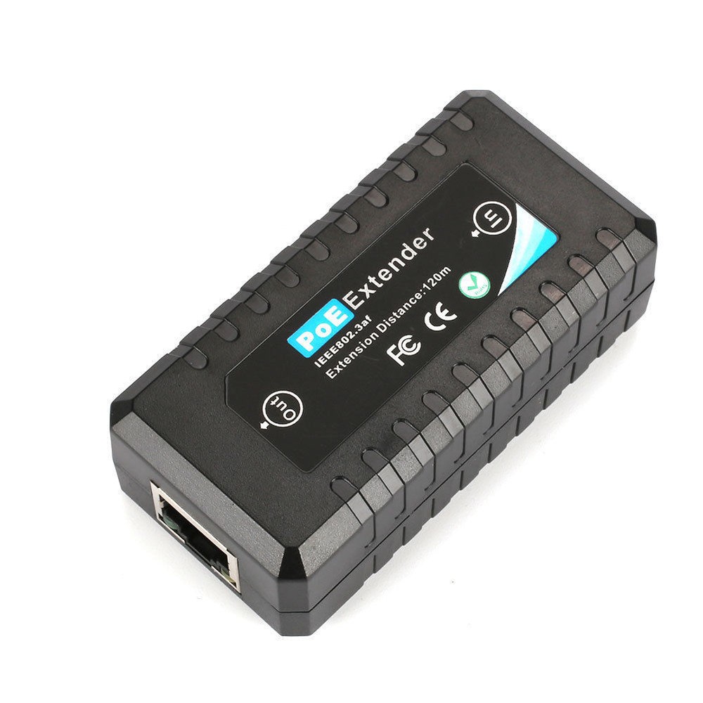 1 Port 10/100M PoE Extender IEEE802.3af For Ethernet Security Systems IP Camera