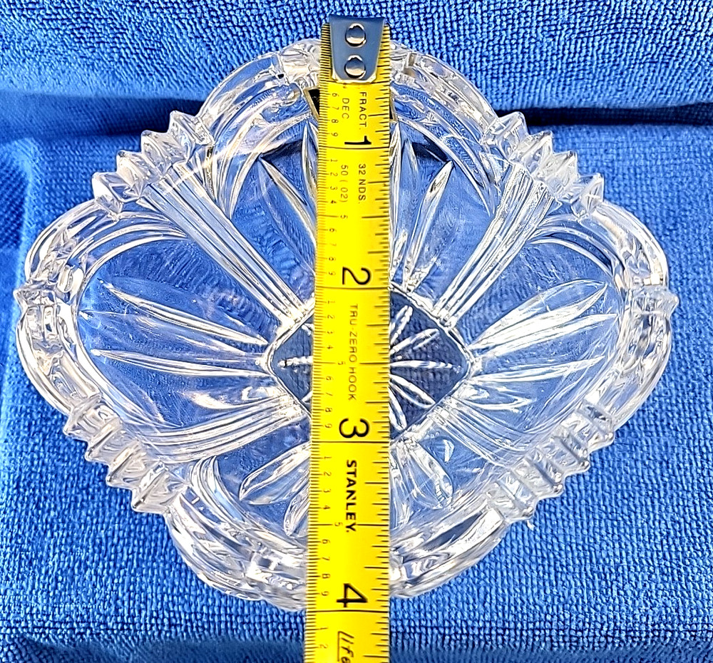 Oneida Crystal Candy Dish Made In Germany Augustine Pattern With Sticker