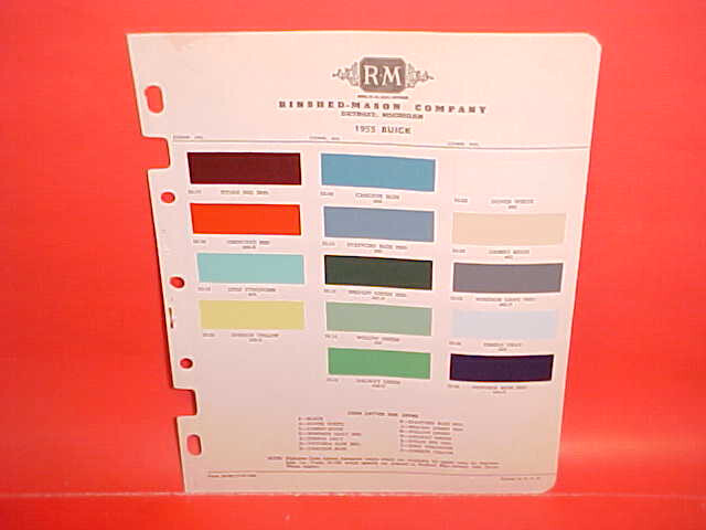 1955 BUICK ROADMASTER SUPER CENTURY SPECIAL RIVIERA CONVERTIBLE PAINT CHIPS RM
