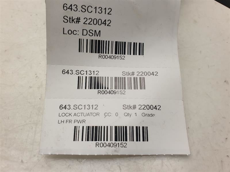 2012 SCION XB DRIVER SIDE FRONT DOOR LOCK ACTUATOR ASSEMBLY