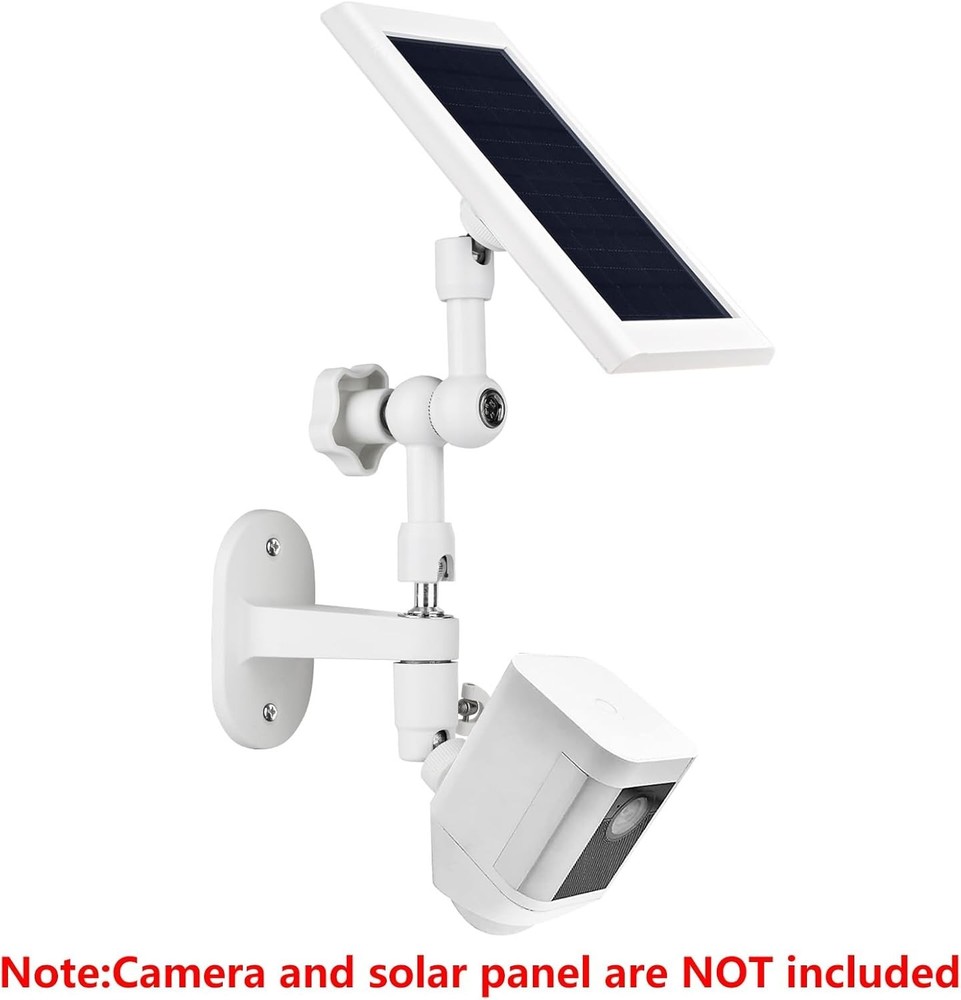 Sturdy Aluminum Wall Mount for Solar Panel & Spotlight Cam - Adjustable Design