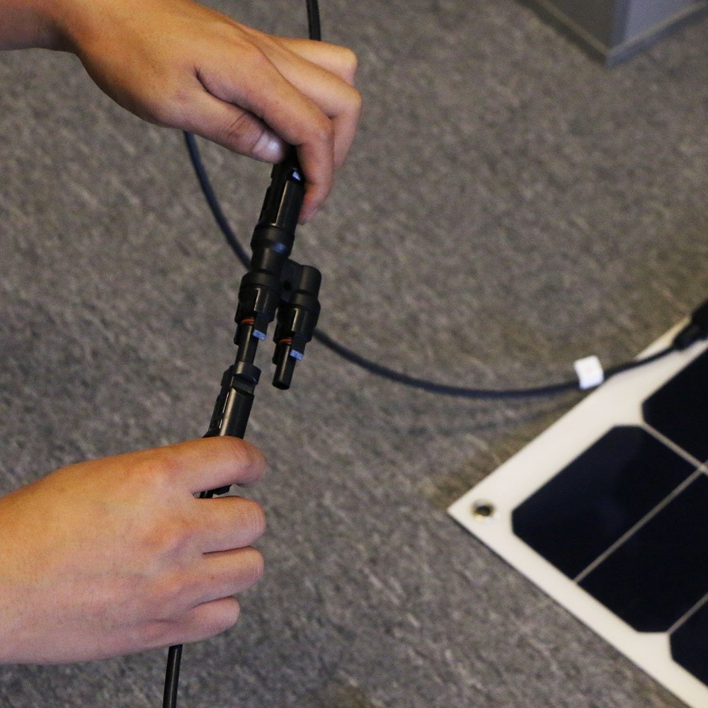 Solar Panel Y Branch Cable Connection Panel Parallel Connector MMF+FFM One Pair