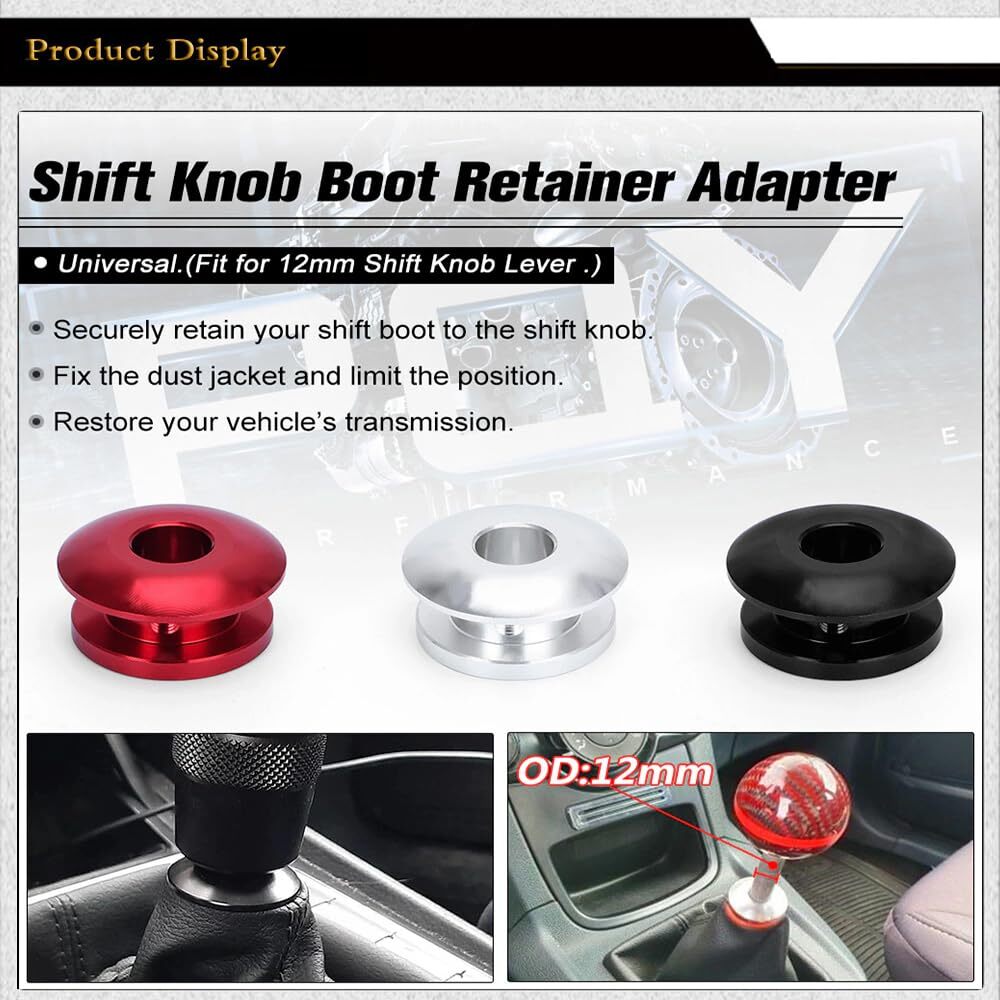 2 Pack Shift Knob Limiter Universal Car Shift Knob Boot Retainer Stopper Shif...