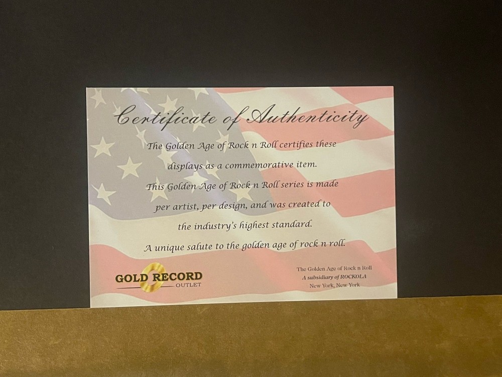 The Beatles 24 kt Gold Record Commemorative Display with COA