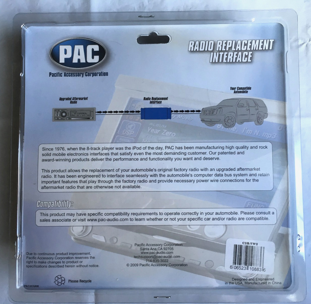 PAC C2R-VW2 - Radio Replacement Interface for Select Volkswagen Vehicles