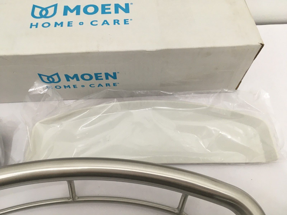 (1) NEW Moen Home Care 16" Grab Bar with Shelf - BRUSHED NICKEL - R2356DBN