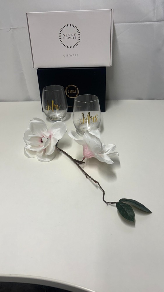 Mr  & MRS STEMLESS   WINE TUMBLER/GLASSES