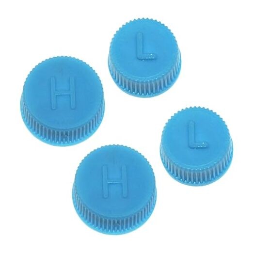Blue Replacement Car A/C Valve Core Caps, Leakproof R134a Air Conditioning 4PCS