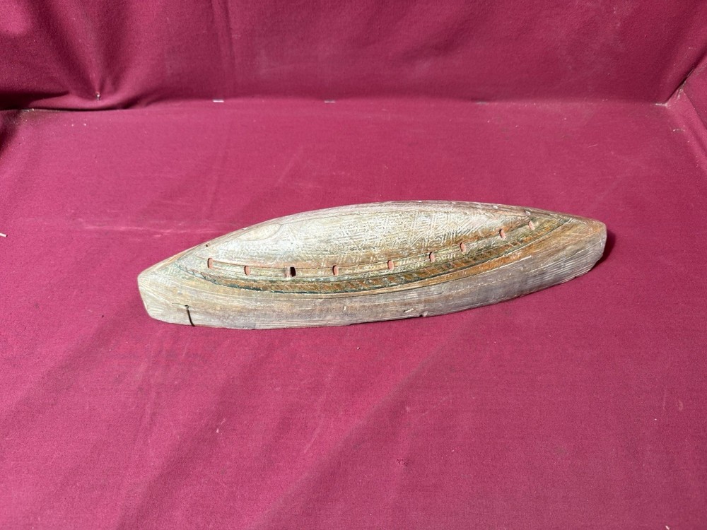 Vintage Carved Stone canoe