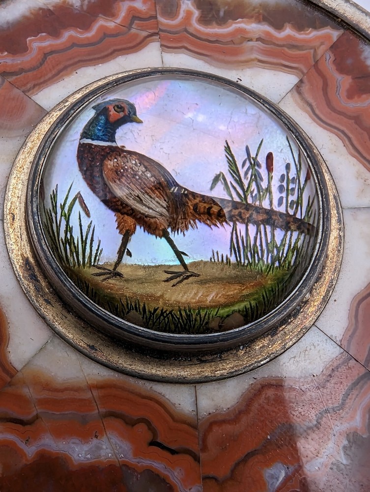 M.Mockel 800 Silver Pheasant Round Box
