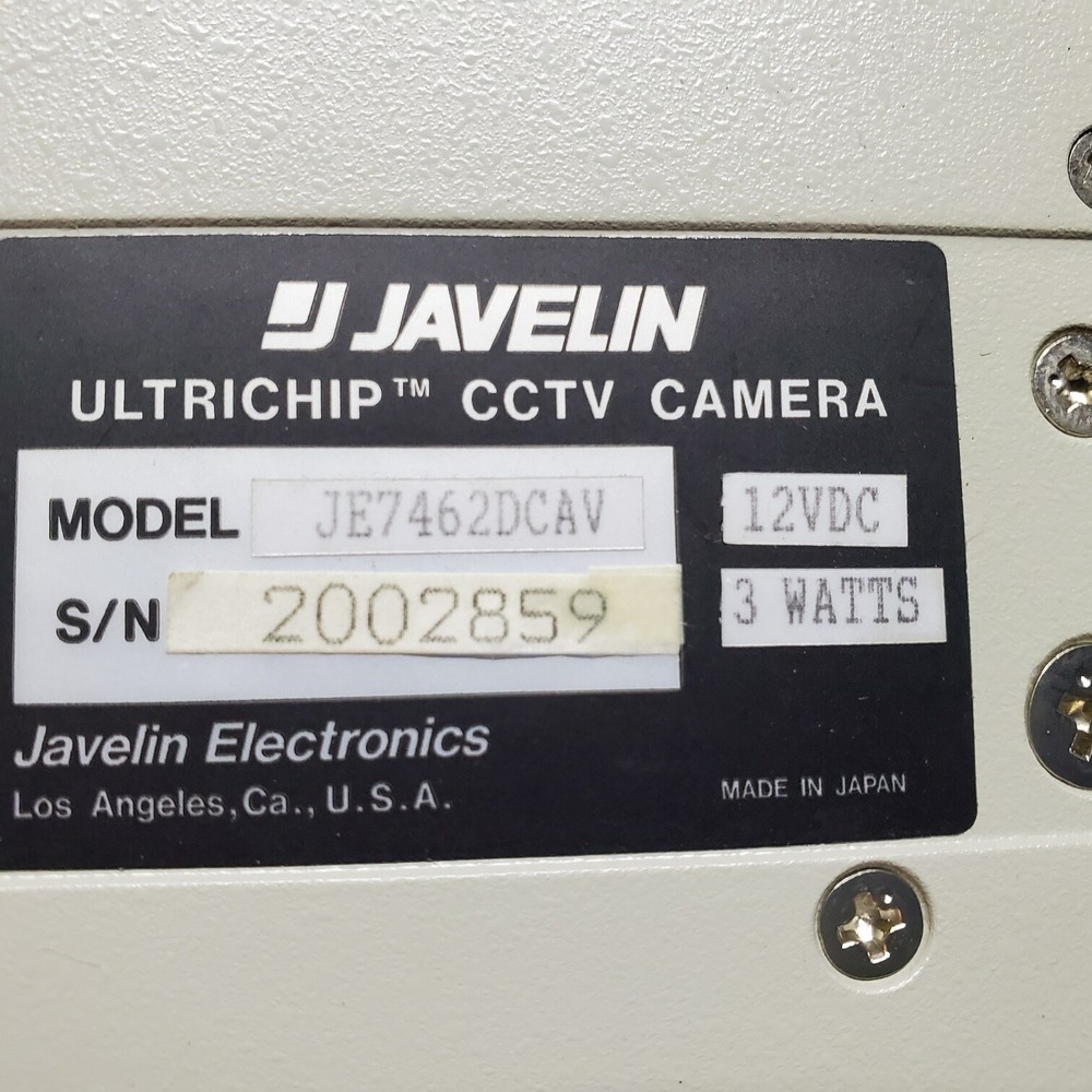 JAVELIN JE7462DCAV ULTRICHIP CCTV CAMERA