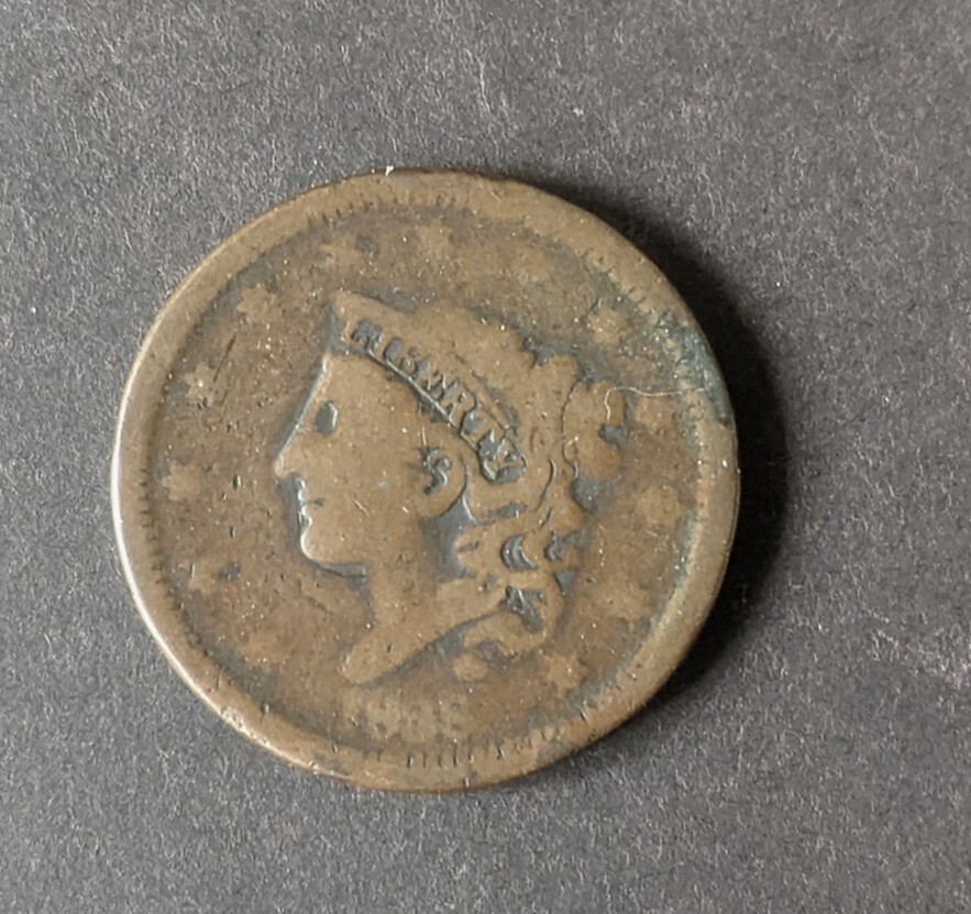 1838 Coronet Head Large Cent - Good