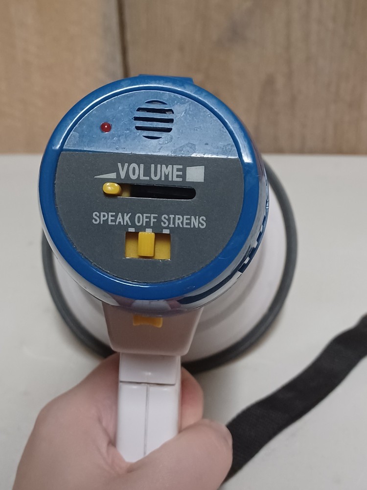 Vintage Blue/White Mega Mite Megaphone