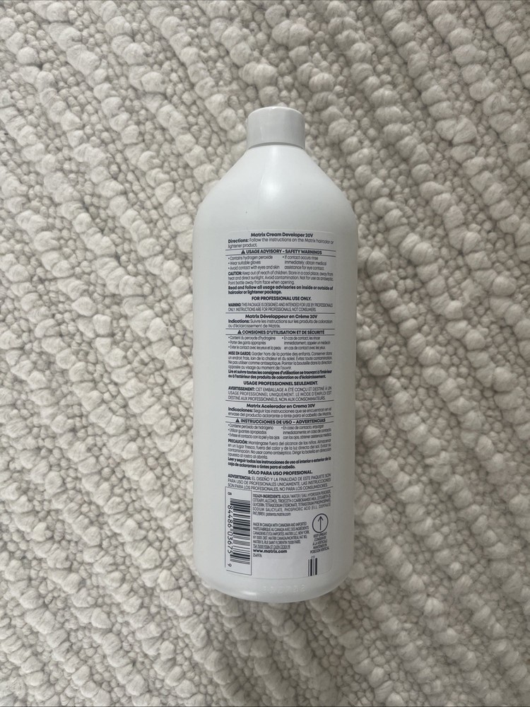 Matrix 20 volume cream developer 32 oz for Socolor Logics Light Reactions