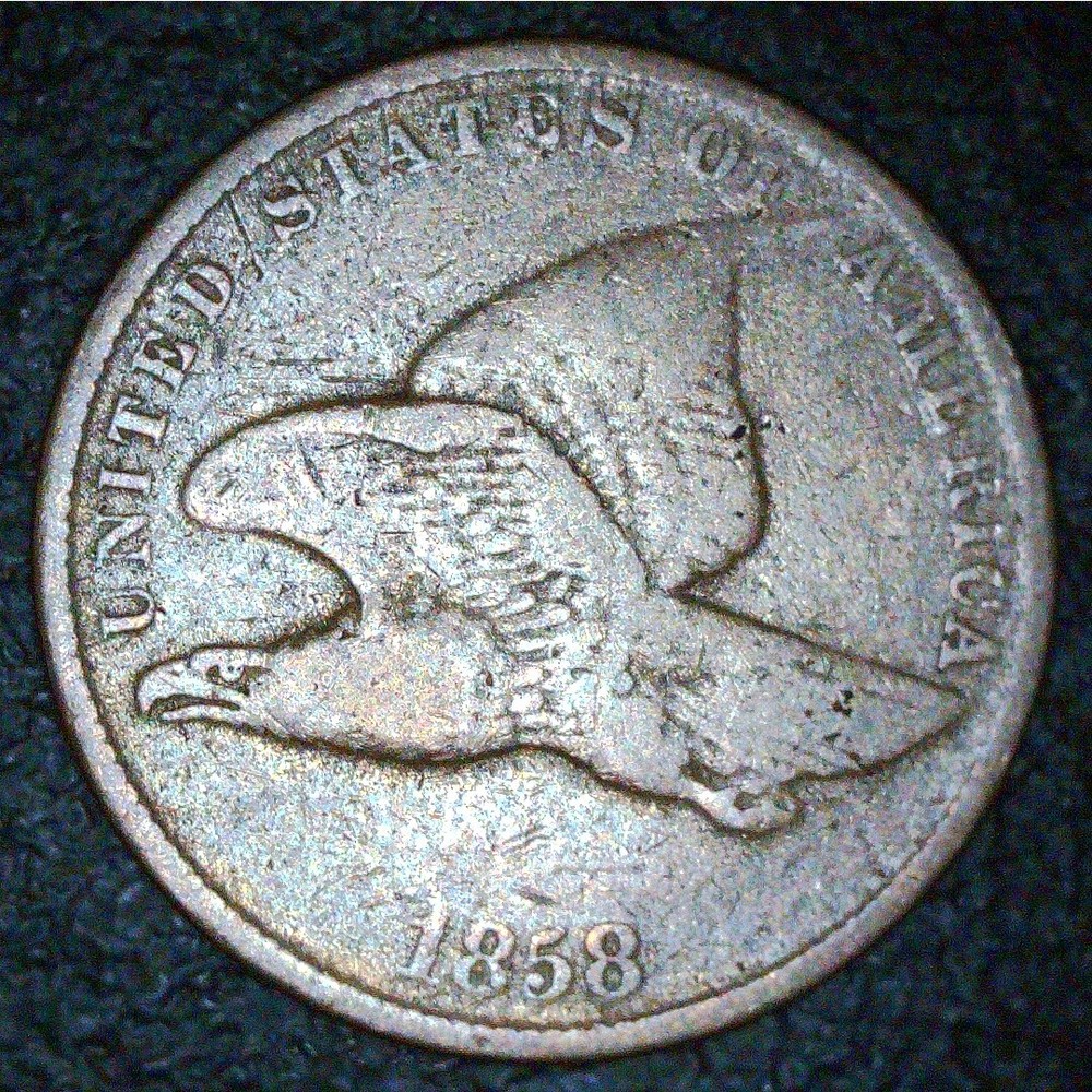 1858 flying eagle cent small letters #3439