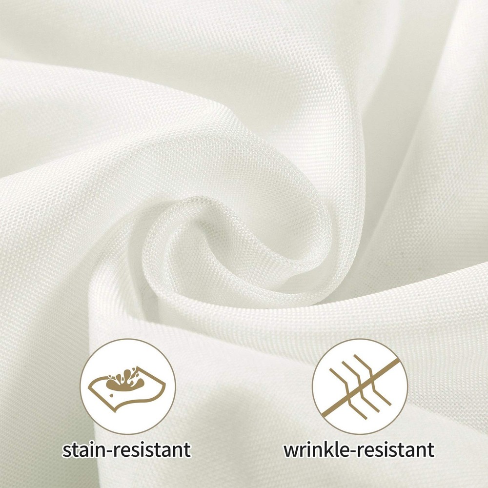 Ascoza 2pack 60x120 Inch Ivory Rectangular Tablecloth 6 Feet Table Cloth in P...